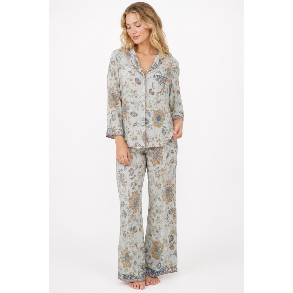 The Prairie Rachel Ashwell‎ Floral Pajama Set Shabby Chic Cottagecore Boho L